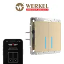 Выключатель сенсорный встраиваемый Werkel W4520611 Умный дом 2 клавиши, цвет шампань