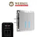Выключатель сенсорный встраиваемый Werkel W4520606 Умный дом 2 клавиши цвет серебряный