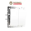 Выключатель встраиваемый Werkel W1122461 2 клавиши цвет белый матовый
