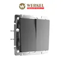 Проходной выключатель встраиваемый Werkel Серия отсутствует a063100 2 клавиши цвет графит матовый