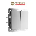 Выключатель перекрестный встраиваемый Werkel Встраиваемые механизмы W1123065 1 клавиша цвет серебряный матовый