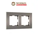 Рамка для розеток и выключателей Werkel Slab W0022963 2 поста цвет бронза матовый