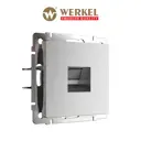 Розетка RJ45 встраиваемая Werkel W1181065 со шторкой цвет серебряный матовый