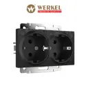 Розетка встраиваемая с заземлением Werkel цвет черный W1272008