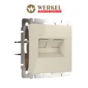 Розетка двойная компьютерная встраиваемая Werkel a051489 RJ45 цвет слоновая кость