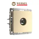 Розетка ТВ оконечная встраиваемая Werkel a050856 цвет шампань