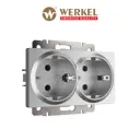 Розетка встраиваемая Werkel a051525 с заземлением цвет серебряный