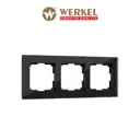 Рамка для розеток и выключателей Werkel Favorit W0031108 3 поста цвет черный