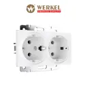 Розетка встраиваемая Werkel W1172061 с заземлением цвет белый матовый
