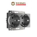 Розетка встраиваемая Werkel W1172064 с заземлением цвет графит матовый