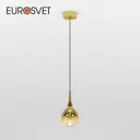 Светильник подвесной светодиодный Eurosvet 50256/1 led с пультом управления 1 м² нейтральный белый свет цвет жёлтый/золотой