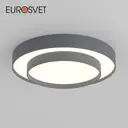 Люстра потолочная светодиодная Eurosvet 90331/2 с пультом управления 16 м² регулируемый белый свет цвет серый/серебристый