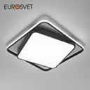 Люстра потолочная светодиодная Eurosvet a057126 с пультом управления 19 м² регулируемый RGB свет цвет черный