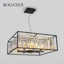 Люстра подвесная хрустальная Bogate'S a061526 Cella 9 ламп 16 м² цвет черный-золото