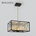 Люстра подвесная хрустальная Bogate'S a061525 Cella 6 ламп 10 м² цвет черный-золото