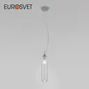 Светильник подвесной EUROSVET a063656 Siesta 1 лампа 2 м² цвет хром/прозрачный