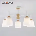 Потолочная люстра с плафонами EUROSVET 70085/5 белый