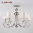 Классическая люстра с абажурами EUROSVET 60069/5 серебро