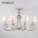 Классическая люстра с абажурами EUROSVET 60069/8 серебро