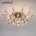 Люстра с хрусталем EUROSVET 10042/12 античная бронза