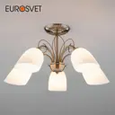 Люстра с плафонами EUROSVET 30107/5 античная бронза