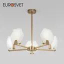 Люстра на штанге Eurosvet 60158/5 A065049 5 ламп 9 м² цвет латунь/мрамор