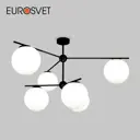 Люстра на штанге Eurosvet 60147/6 A063852 6 ламп 11 м² цвет белый глянец/черный
