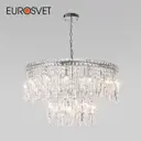 Люстра подвесная Eurosvet 60160 A065324 20 ламп 36 м² цвет хром