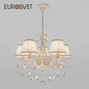Люстра с хрусталем EUROSVET 10054/5 белый с золотом