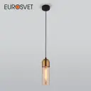 Подвесной светильник с плафоном EUROSVET 50180/1 янтарный