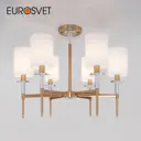 Потолочная люстра с абажурами EUROSVET 60132/6 латунь