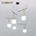 Светильник подвесной EUROSVET a060841 Riche 5 ламп 10 м² цвет черный/латунь