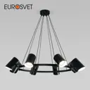 Светильник подвесной EUROSVET 70147/8 Splay 8 ламп 16 м² цвет черный