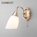 Светильник настенный со стеклянным плафоном EUROSVET 30149/1 Ellene 1 лампа 3 м² цвет золото