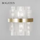 Настенный светильник BOGATE'S a058713 цвет белый матовый, латунь, прозрачный