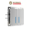 Выключатель сенсорный встраиваемый Werkel a057681 2 клавиши с подсветкой цвет серебряный