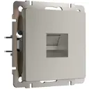 Розетка компьютерная встраиваемая Werkel Встраиваемые механизмы a069467 RJ-45 цвет дымчатый