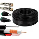 Кабель Ps-Link КВК RG-59 + 2x0.5 200 м CU-205RK-200 с тросом и набором коннекторов 6803_7151