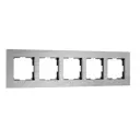 Рамка для розеток и выключателей Werkel AluMax W0053506 5 постов цвет алюминий