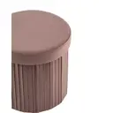 Пуф велюр складной с ящиком Stool Group HS15-F11 V28 BOX2, 38x38 см, цвет пыльно-розовый
