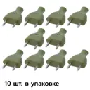 Вилка Orgun A4111-04 220-250 В без заземления цвет золотой 10 шт.