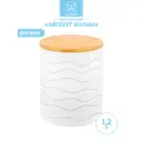 Банка для сыпучих продуктов Elan gallery 1.6 л фарфор цвет белый, коричневый