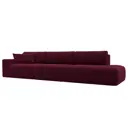 Диван Лига Диванов Лига-036 121352L 370x84x98 см вельвет цвет красный