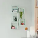 Полка настенная Spaceo 20x20 см/24x24 см/28x28 см МДФ цвет зеленый 3 шт