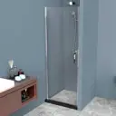 Душевая дверь Belbagno Uno 381396 75см эффект стекла прозрачный распашной