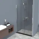 Душевая дверь Belbagno Uno 381306 120см эффект стекла прозрачный распашной