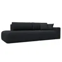 Диван прямой Лига-036 НПБ Модерн подлокотник справа Лига диванов 127718 267x84x111 см замша цвет joly 16 темно-серый