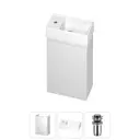 Тумба с раковиной подвесная Wellsee WC Area 20216832R с донным клапаном цвет белый