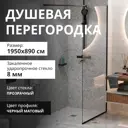 Душевая перегородка Aceglass MGD-689-6у 890x10 см черный профиль