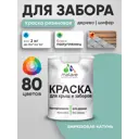 Краска для деревянного забора Malare дзабкрыш_456 Wood антисептическая быстросохнущая без запаха полуглянцевая бирюзовая катунь 2 кг